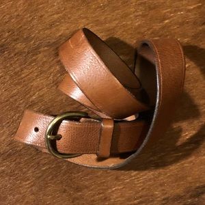 Large Brown Leather Madewell Belt- Made in USA